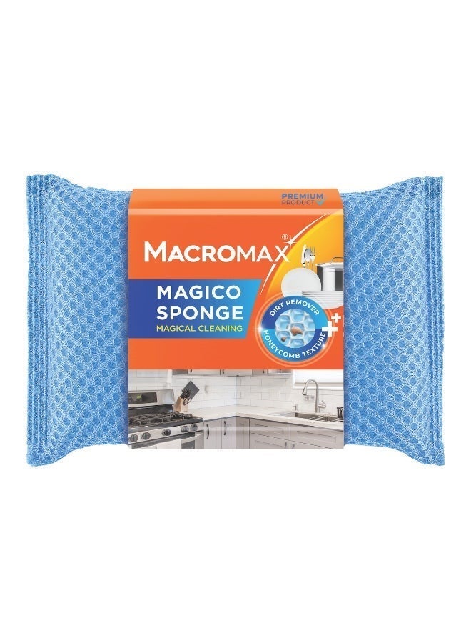 Macromax مجموعة إسفنجات التنظيف ماكروماكس ماجيكو، 3 قطع - إسفنجة ناعمة عالية الرغوة لغسل الأطباق في المطبخ، مجموعة من الأواني والمقالي - Image 2